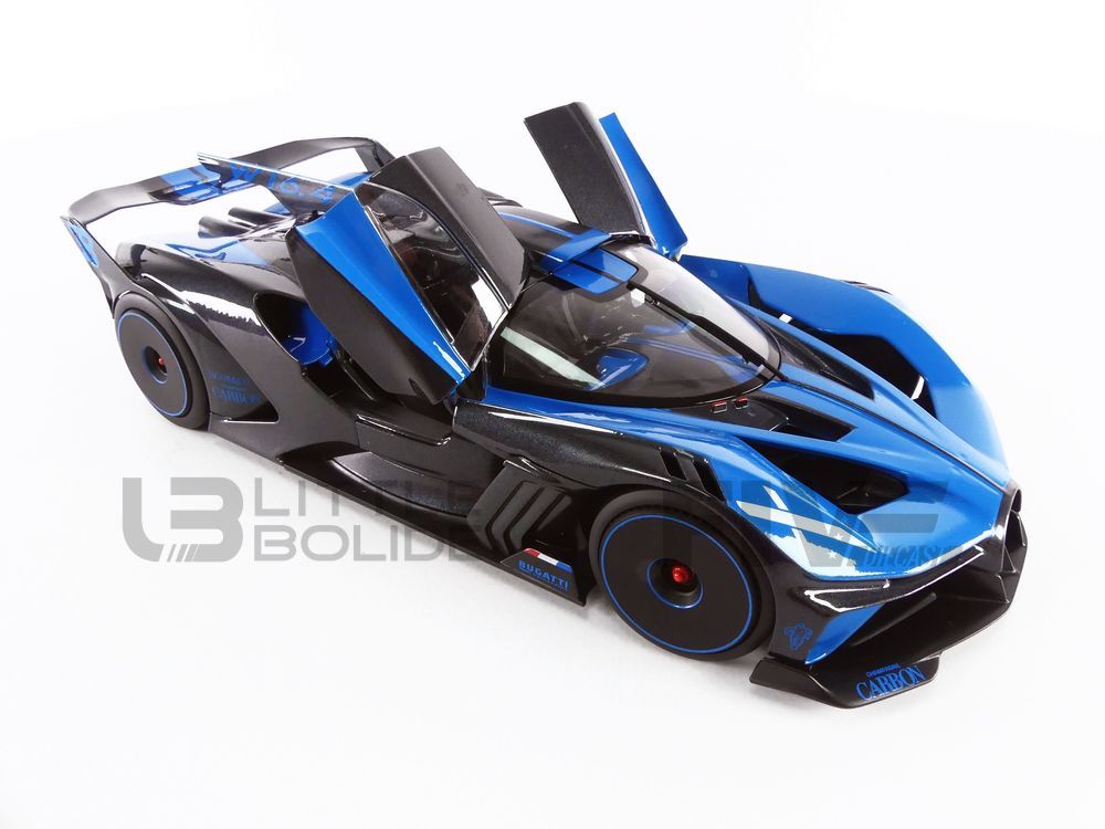Bugatti Bolide Blue And Carbon Gray 1/18 Diecast Model Car By
