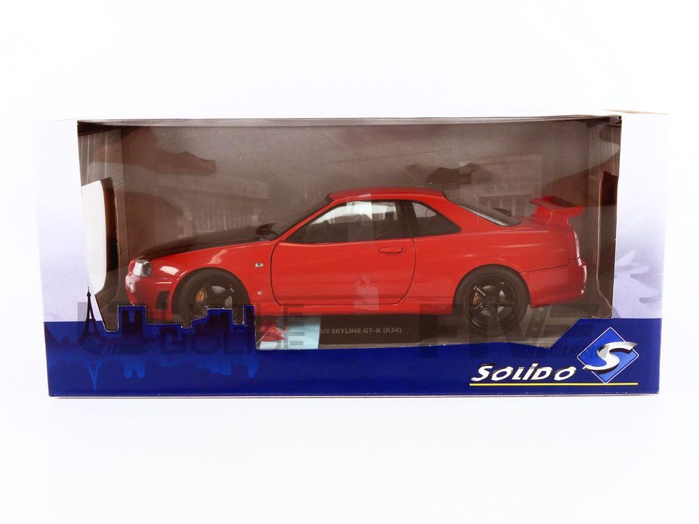 Nissan Skyline GT-R R34 Red Solido 1/18