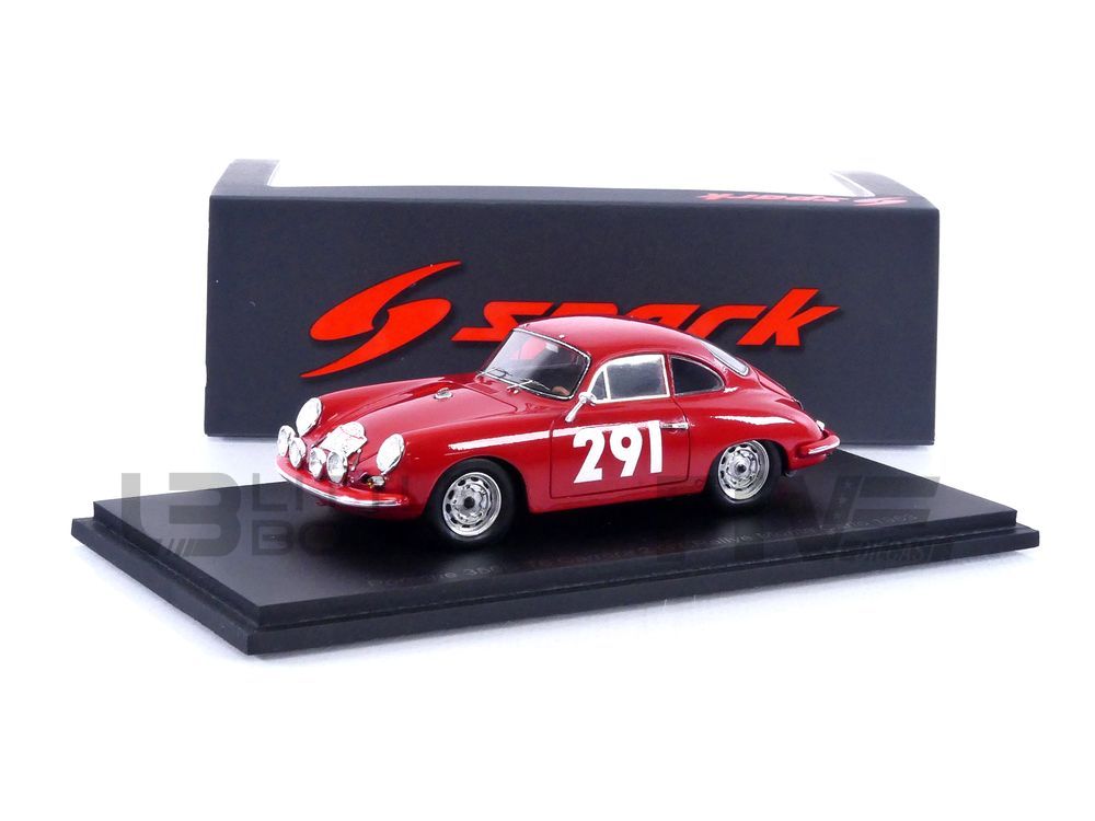 SPARK 1/43 - PORSCHE 356B T6 Carrera 2 GT - Rallye Monte Carlo 1963