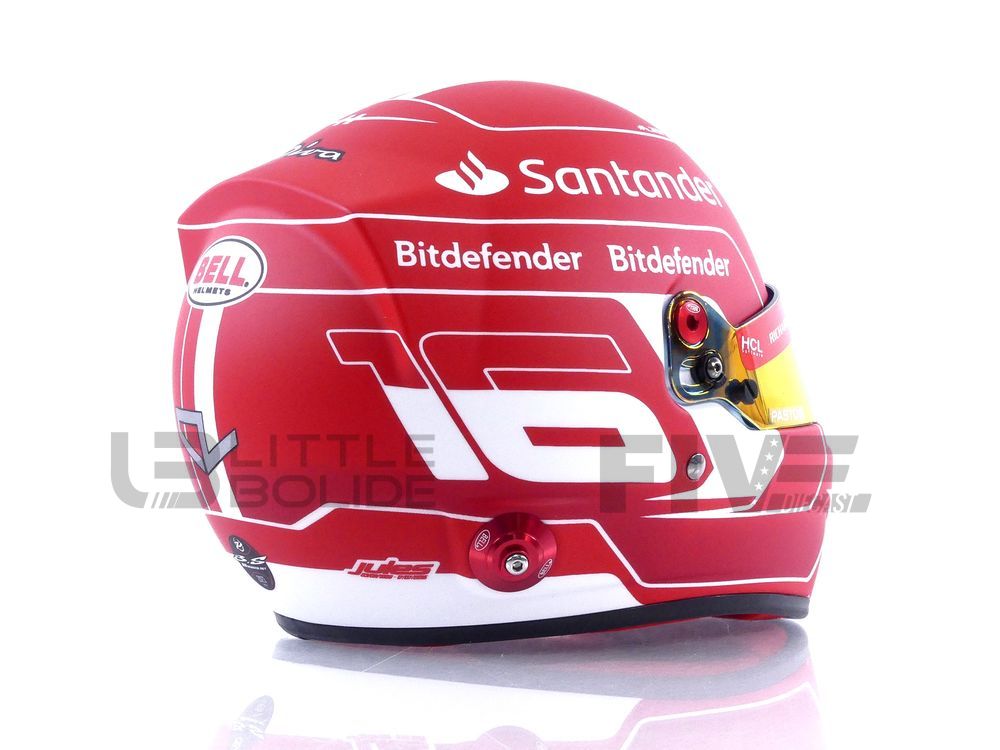F1 Scuderia Ferrari Charles Leclerc Mini réplique de casque à l'échelle 1/2  Rouge/blanc : : Sports et Loisirs