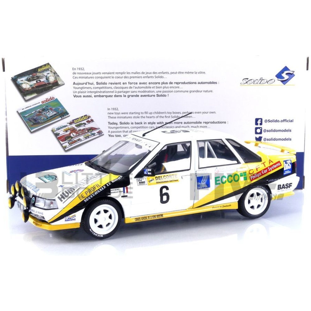 SOLIDO 1/18 – RENAULT R21 Turbo Gr.A – Rallye Charlemagne 1991 – Little  Bolide