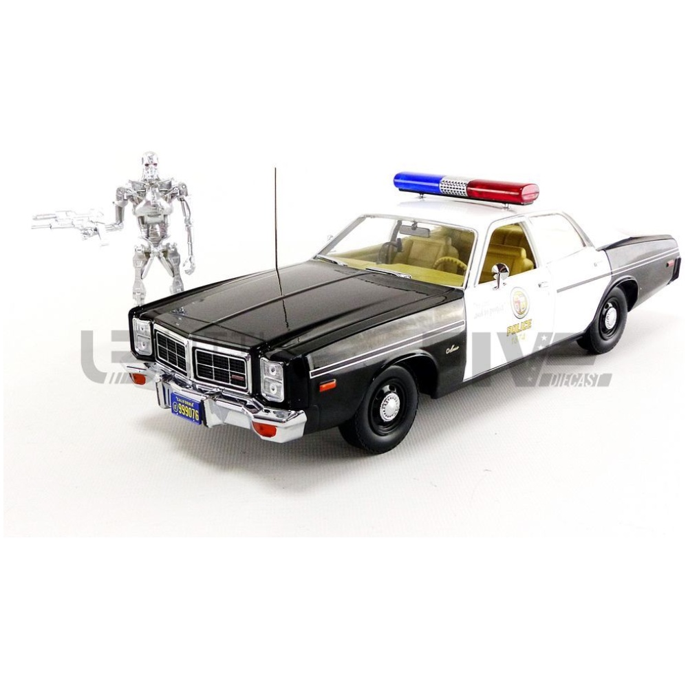 GREENLIGHT COLLECTIBLES 1/18 - DODGE Monaco Metropolitan Police -  Terminator 1984