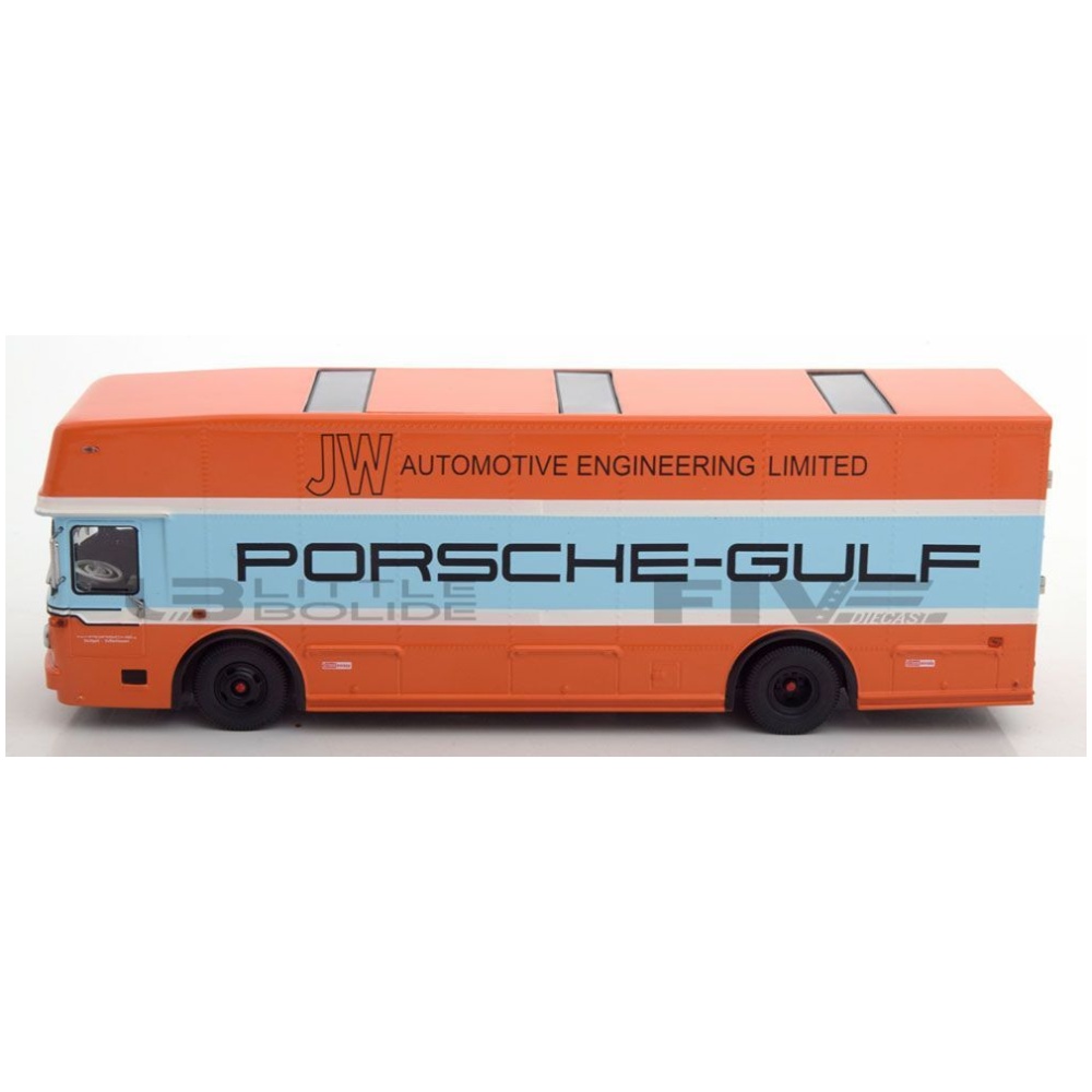 SCHUCO 1/43 - MERCEDES-BENZ Transporteur O317 - Porsche Gulf
