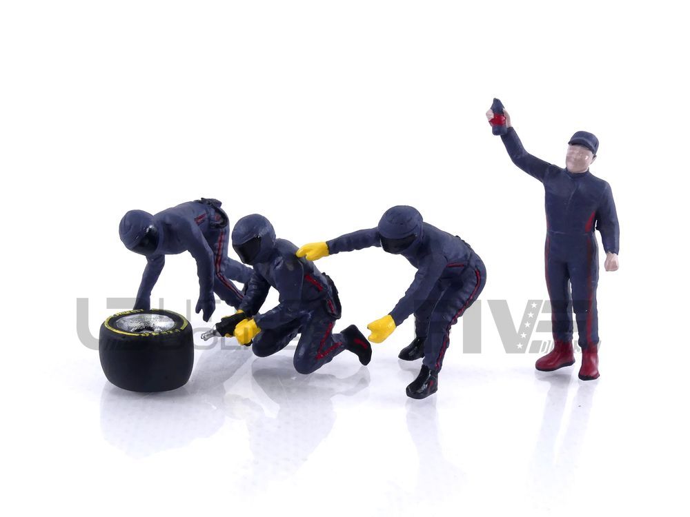 AMERICAN DIORAMA 1/43 - FIGURINES F1 Pit Crew Figures Set 3 Team