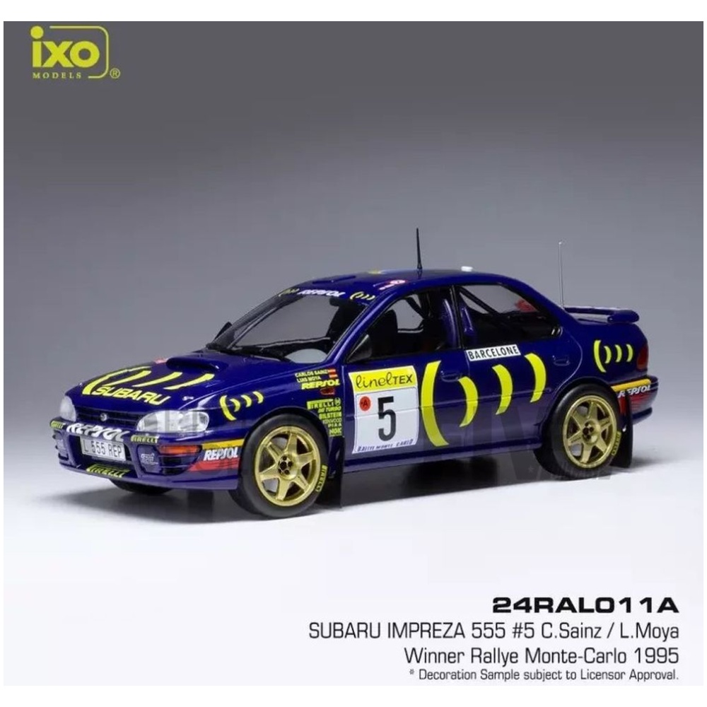 IXO 1/24 – SUBARU Impreza 555 – Winner Monte Carlo 1995 - Five Diecast