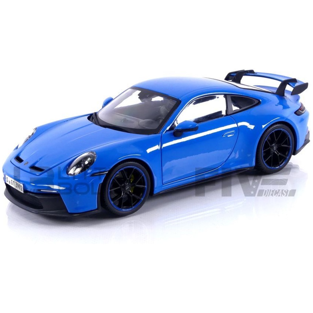 Maisto - 1/18 Scale Model Compatible with Porsche 911 GT3 2022 Die-Cast  Scale Model Sports Car Miniature (Blue)