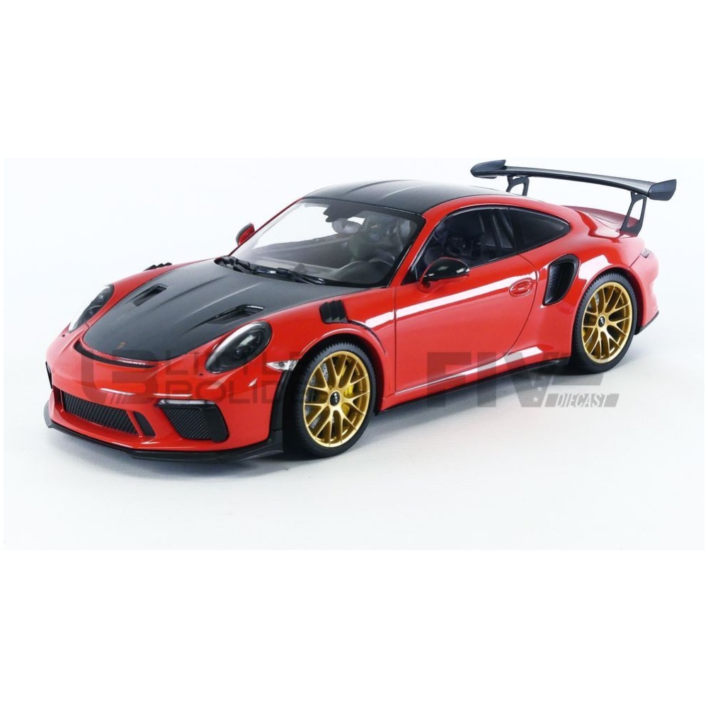 1/18 Minichamps 2019 Porsche 911 (991.2) GT3 RS Weissach Package (Green  with Black Rims) Diecast Car Model Limited 222 Pieces