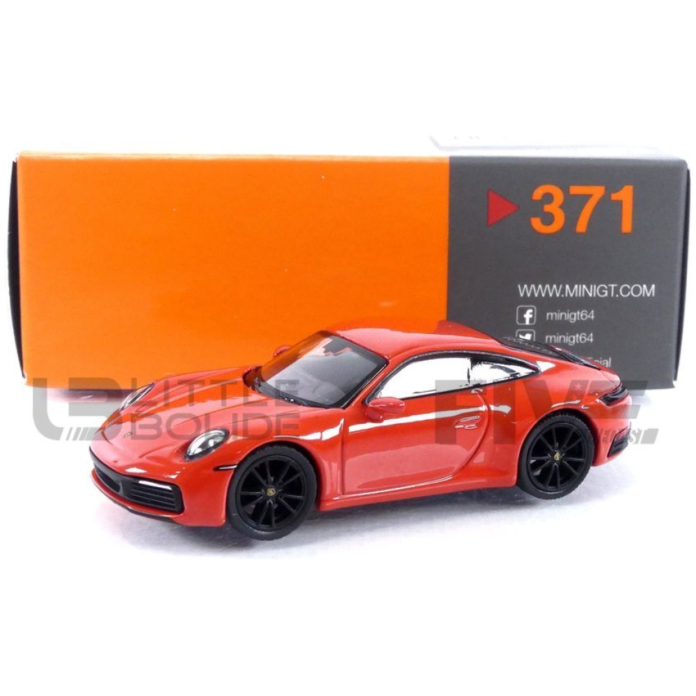 MINI GT Porsche 911 Carrera S White 1:64 Scale Diecast Car - Maya Toys