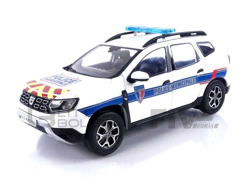 Solido 1:18 Dacia Duster Ph.2 Police Municipale 2021 weiß / blau