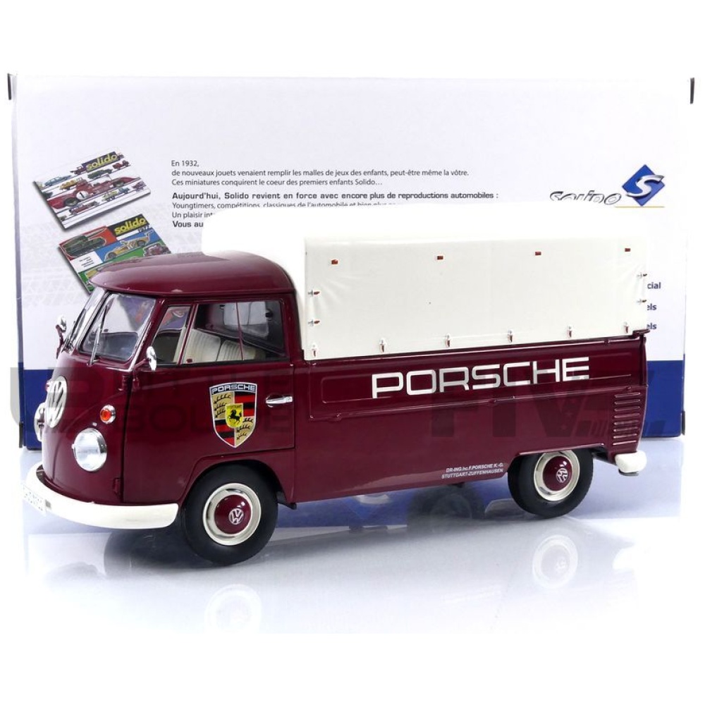 SOLIDO 1/18 – VOLKSWAGEN Combi T1 Pick-Up Porsche Service – 1950