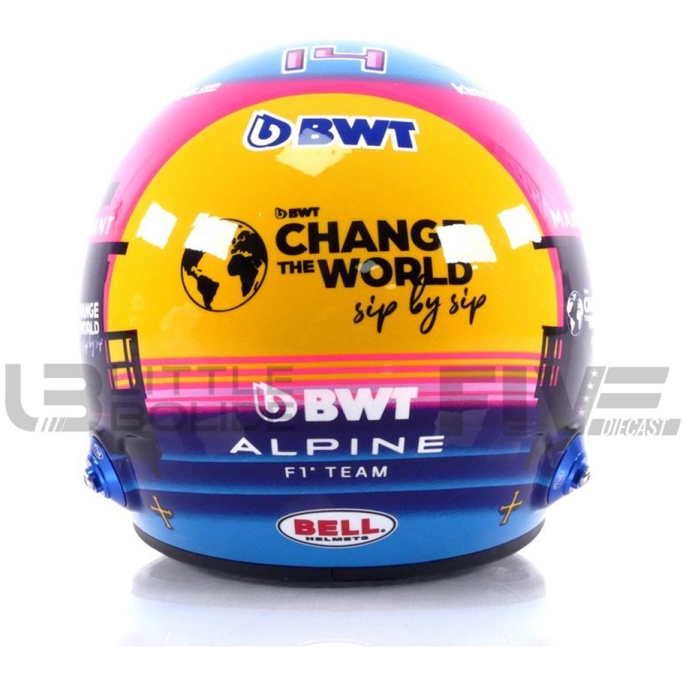 MINI HELMET 1/2 - CASQUE Fernando Alonso - Alpine F1 Team Miami 2022