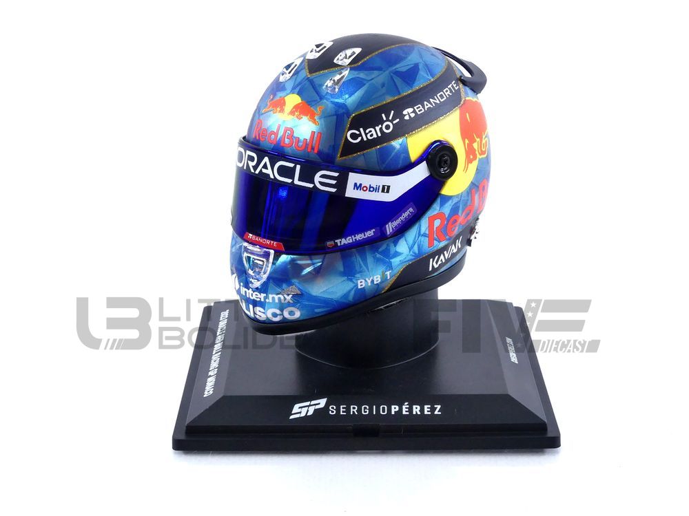MINI HELMET 1/4 – CASQUE Sergio Perez – Monaco GP 2023 - Five Diecast