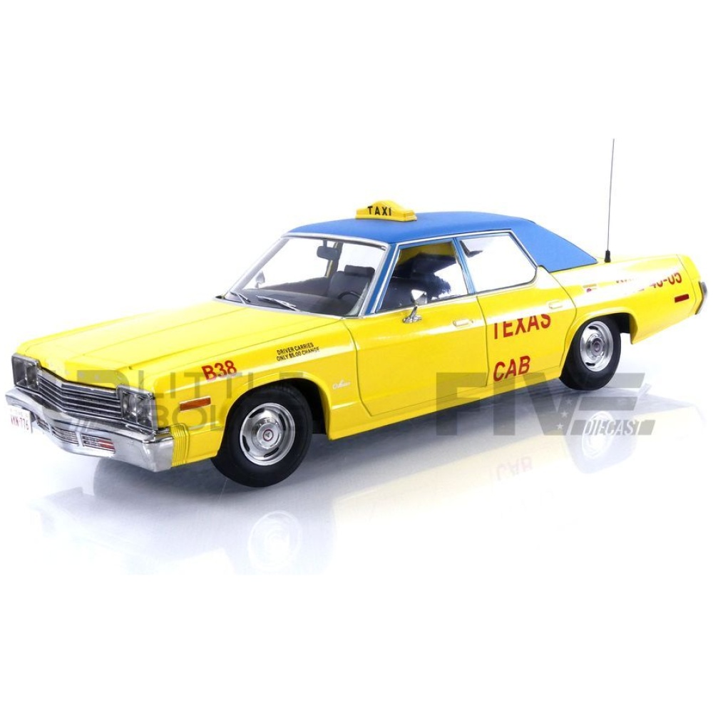 KK SCALE MODELS 1/18 – DODGE Monaco Taxi Texas Cab – 1974 - Five Diecast