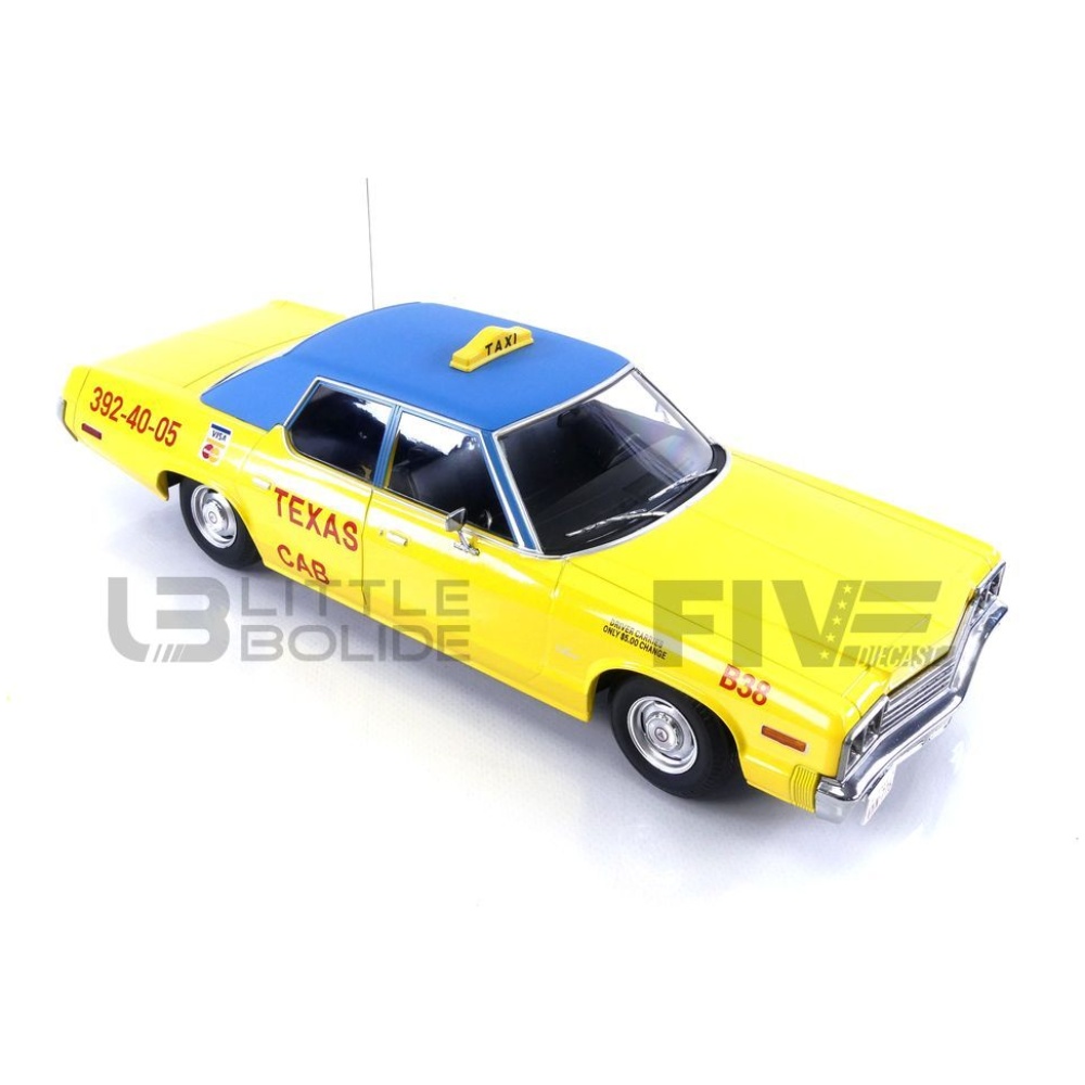 KK SCALE MODELS 1/18 – DODGE Monaco Taxi Texas Cab – 1974 - Five Diecast
