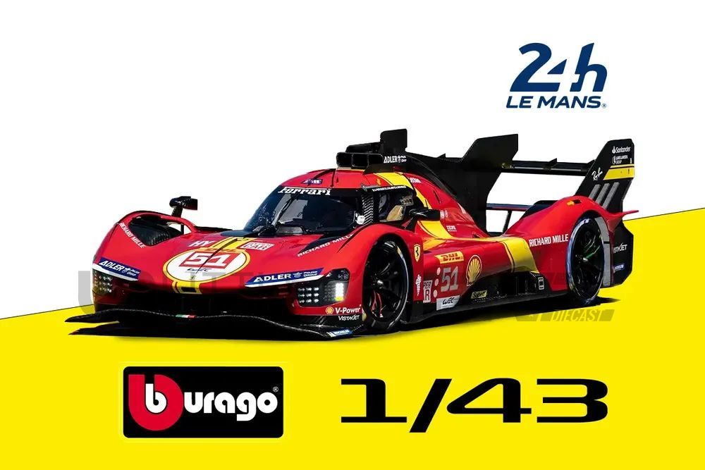 BBURAGO 1/43 - FERRARI 499P 3.0L Turbo V6 - Winner Le Mans 2023