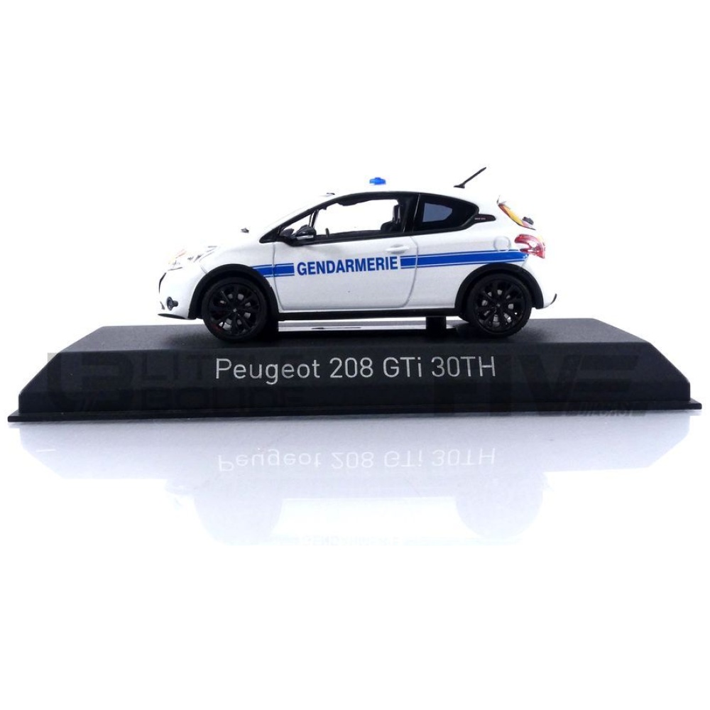 Peugeot - 208 GTi 30TH Gendarmerie 2014 - Norev - 1/43 - Voiture miniature  diecast Autos Minis