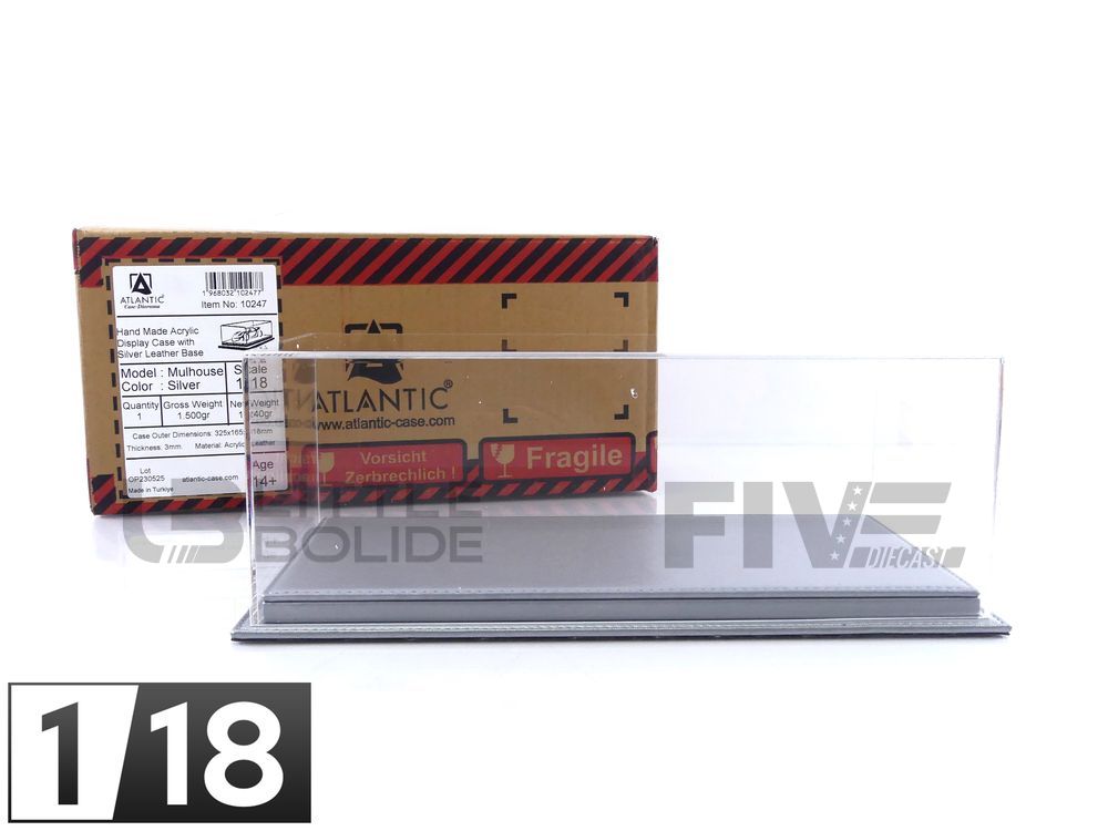atlantic case 18 display case showcase 18 mulhouse silver leather accessories display
