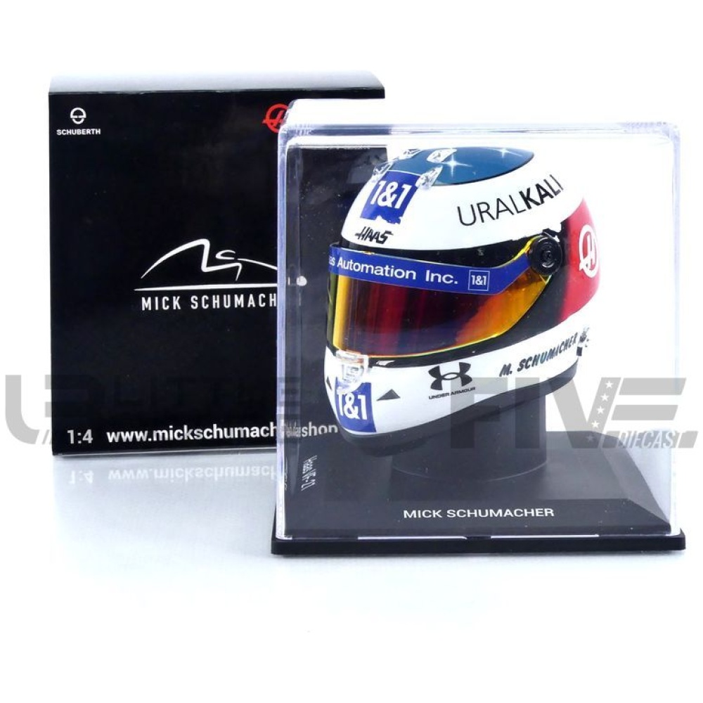 MKS-MH-4-2021 – MINI HELMET 1/4 - CASQUE Mick Schumacher - GP Spa