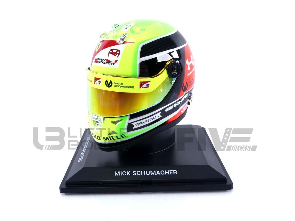 MINI HELMET 1/4 – CASQUE Mick Schumacher – Champion F2 2020 - Five Diecast