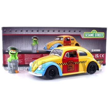 jada toys 24 volkswagen beetle + oscar figure  1959 movie and music