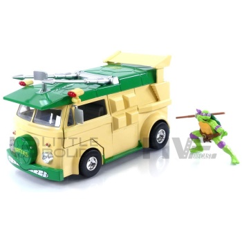 jada toys 24 party wagon van ninja turtles + donatello figure movie and music