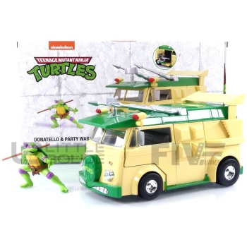jada toys 24 party wagon van ninja turtles + donatello figure movie and music