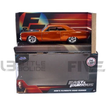 jada toys 32 plymouth road runner  fast and furious  1970 movie and music
