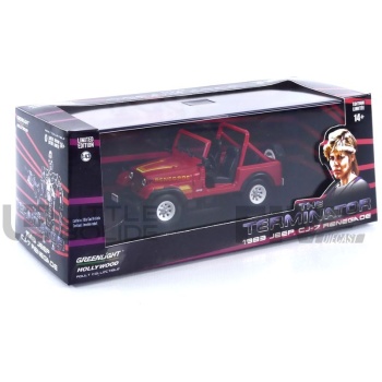 greenlight collectibles 43 jeep cj7 sarrah conner the terminator 1983 movie and music
