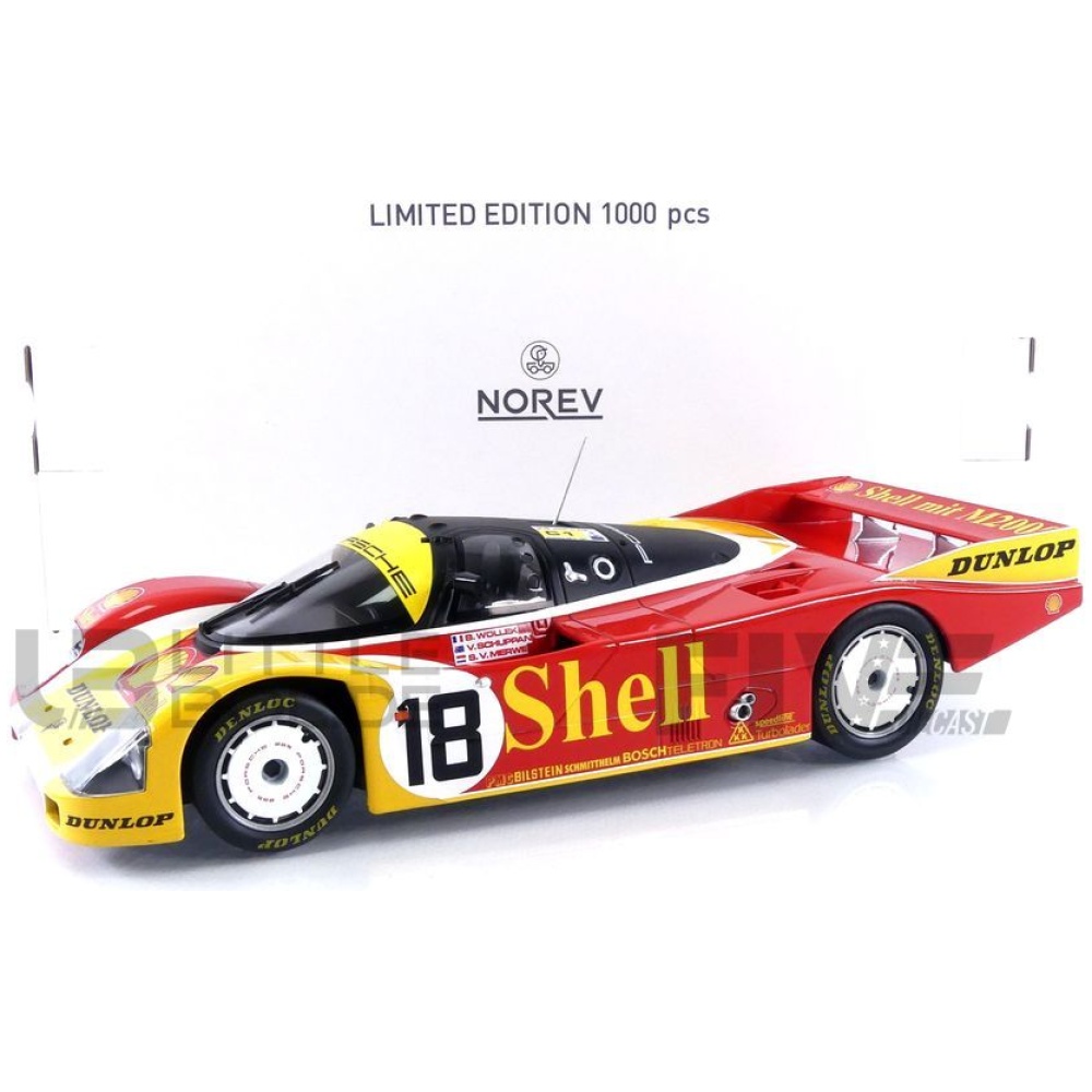 norev 18 porsche 962 c shell  le mans 1988 racing cars le mans
