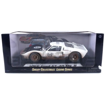 shelby collectibles 18 ford gt 40 mk ii  winner daytona 1966  dirty version racing cars us racing