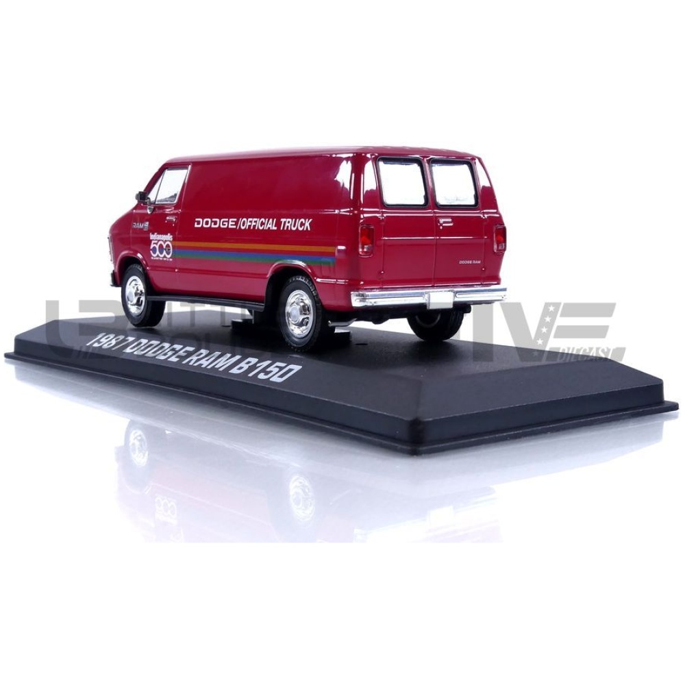 greenlight collectibles 43 dodge ram b150  van 71st annual indianapolis 1987 road cars utility
