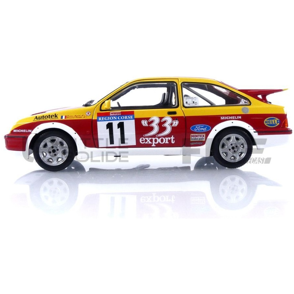 solido 18 ford sierra cosworth  tour de corse 1987 racing cars rallye