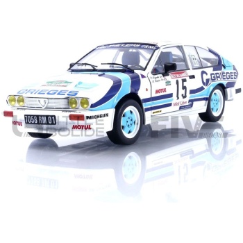 solido 18 alfaromeo gtv6  rallye des garrigues 1986 racing cars rallye