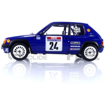 solido 18 peugeot 205 rallye pts  tour de corse 1990 racing cars rallye