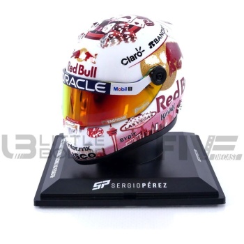 mini helmet 4 casque sergio perez  las vegas gp 2023 racing cars formula 1