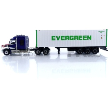 mini gt 64 western star 49x with container 40 ft evergreen road cars utility