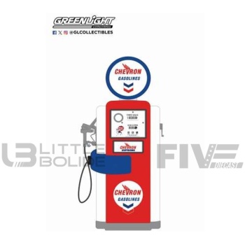 greenlight collectibles 18 pompe à essence wayne 100a chevron  vintage gas pump accessories garage