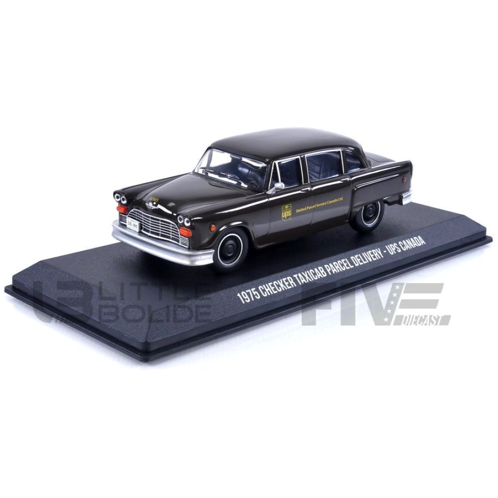 greenlight collectibles 43 checker taxicab united parcel service  1975 road cars sedan