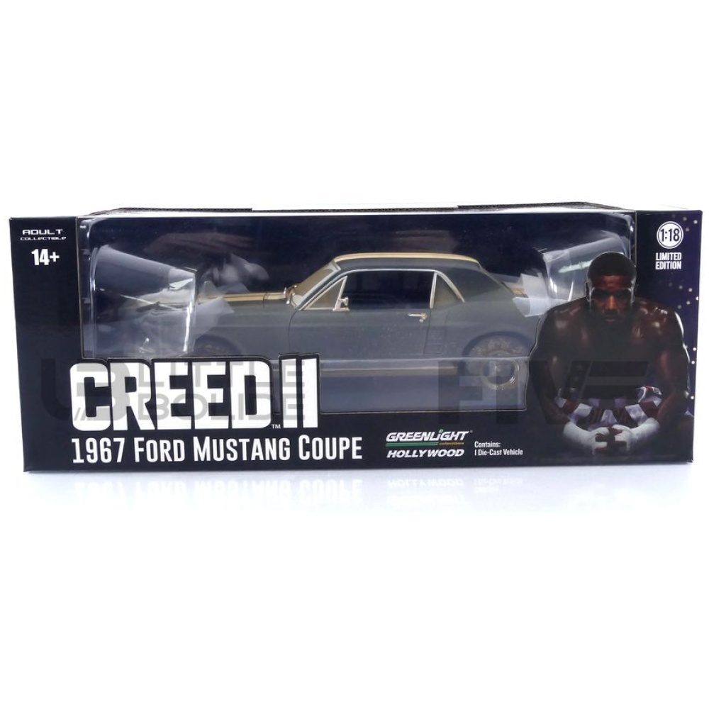 greenlight collectibles 18 ford mustang coupe creed ii  1967  road cars coupe