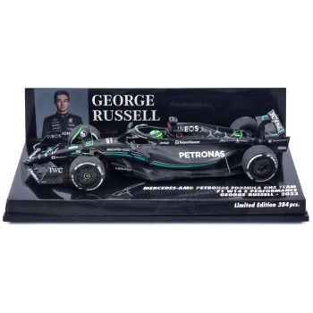 minichamps 43 mercedesamg w14 e performance  bahrain gp 2023 racing cars formula 1