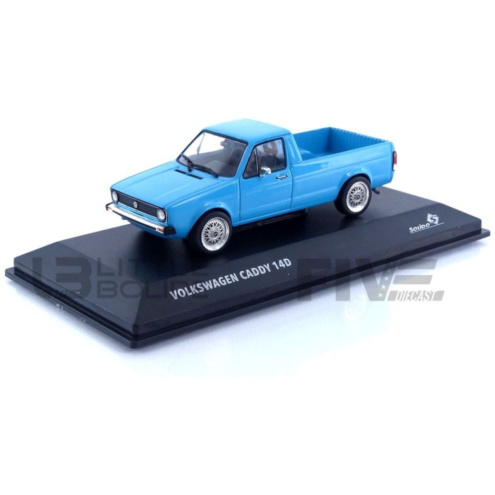 SOLIDO 1/43 - Volkswagen Caddy 14D Pick Up 1990 Blue Diecast Scale Model Car EUR 54,03 - FR