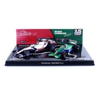minichamps 43 haas f1 team 2 car set vf21 jordan ford 191 belgium gp racing cars formula 1