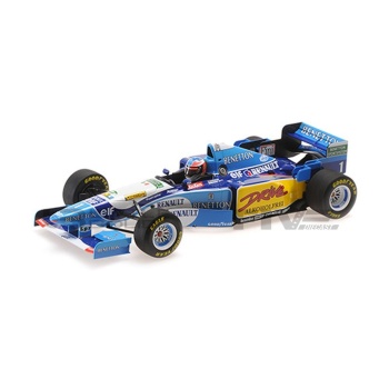 minichamps 18 benetton renault b195  winner gp french 1995 racing cars formula 1