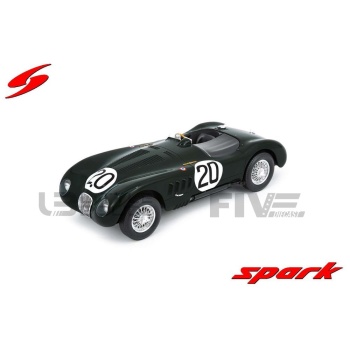 spark 18 jaguar xk 120 c  winner le mans 1951 racing cars le mans