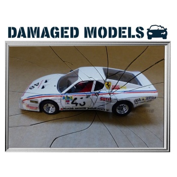 damaged models 43 ferrari 512 bb  le mans 1981  r211 accessories damaged models