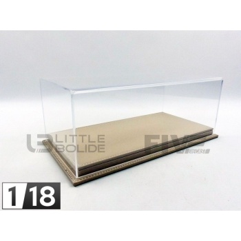 atlantic case 18 display case showcase 18  mulhouse beige leather accessories display