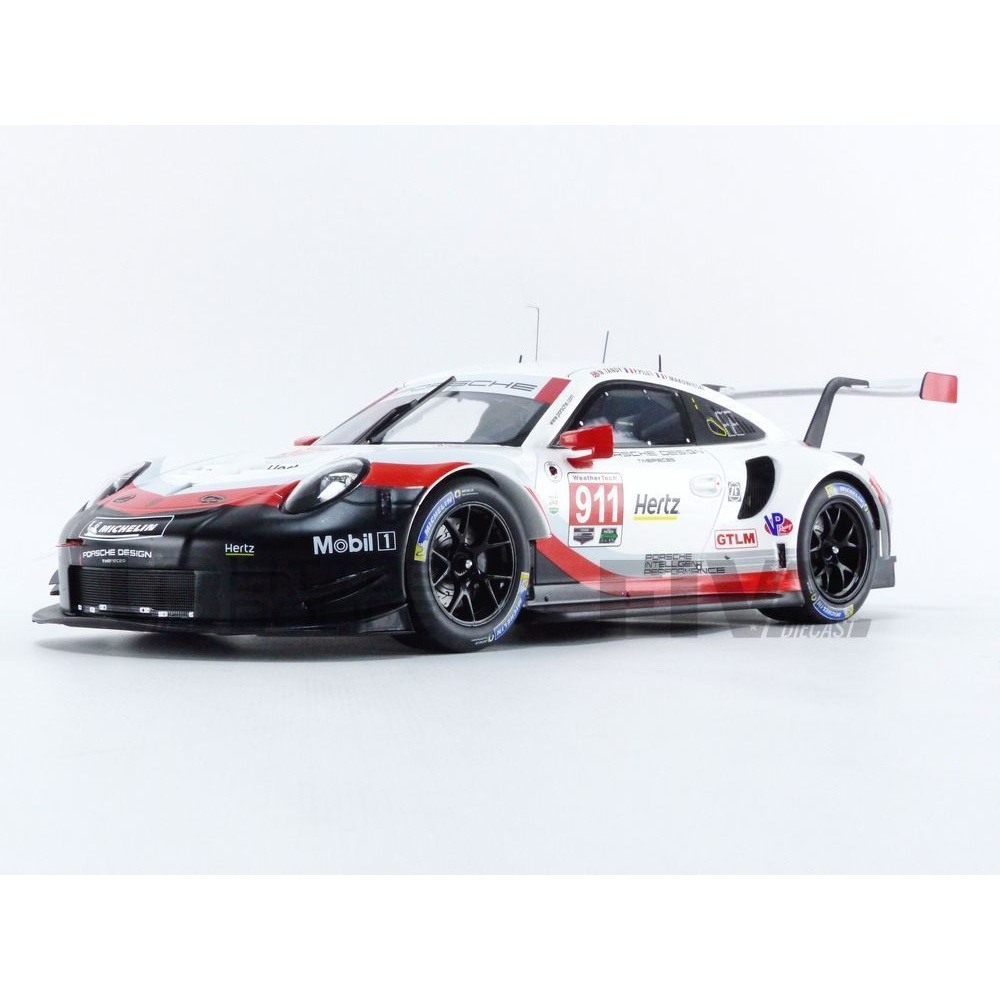 ixo 18 porsche 911 (991) rsr  daytona 2018 racing cars us racing