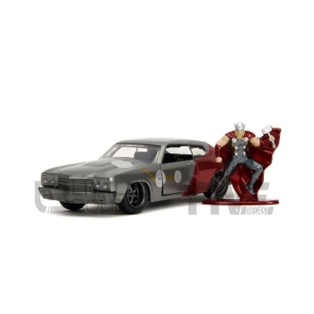 jada toys 32 chevrolet chevelle ss with thor figure  1970 road cars coupe