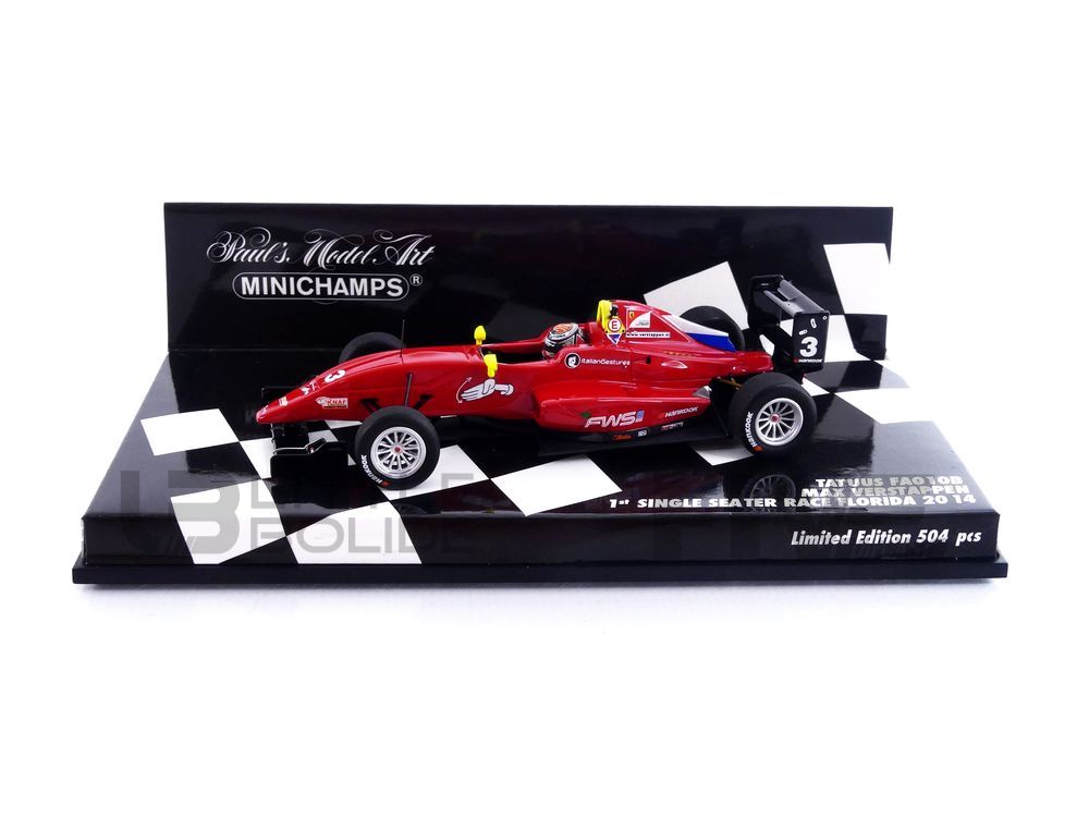 Minichamps 1:43 - Coche a escala - Tatuus FA010B Max Verstappen 1st