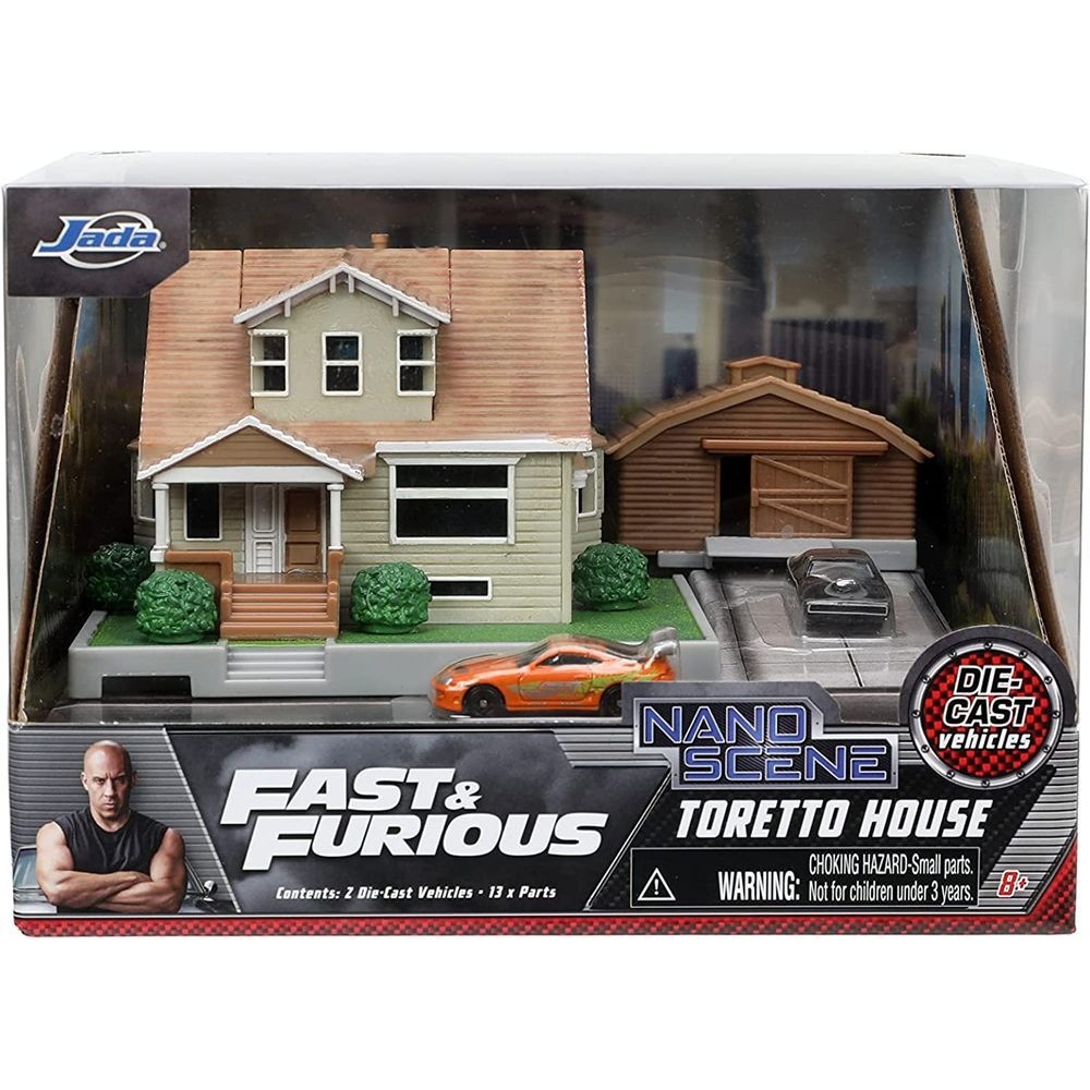 33668OR – JADA TOYS 1/87 - TOYOTA Dom's House with Dodge Charger +